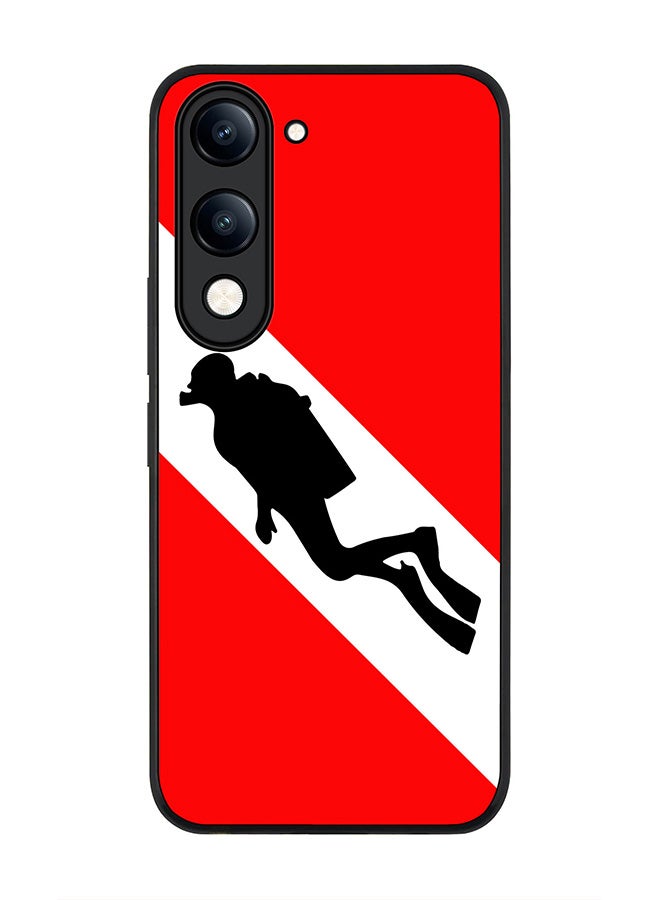 For vivo Y29s 5G / Y19s 5G Case,Slim fit Camera Protection, Shockproof Thin Phone cover  - Diver Flag